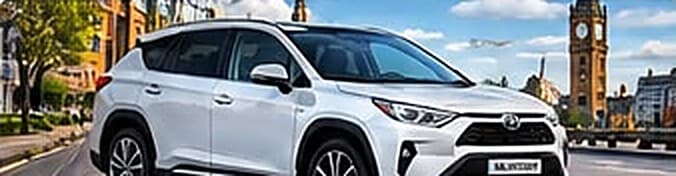 White Toyota RAV4 rental car